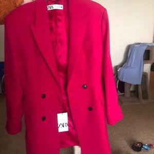 NWT pink Zara blazer dress size large
